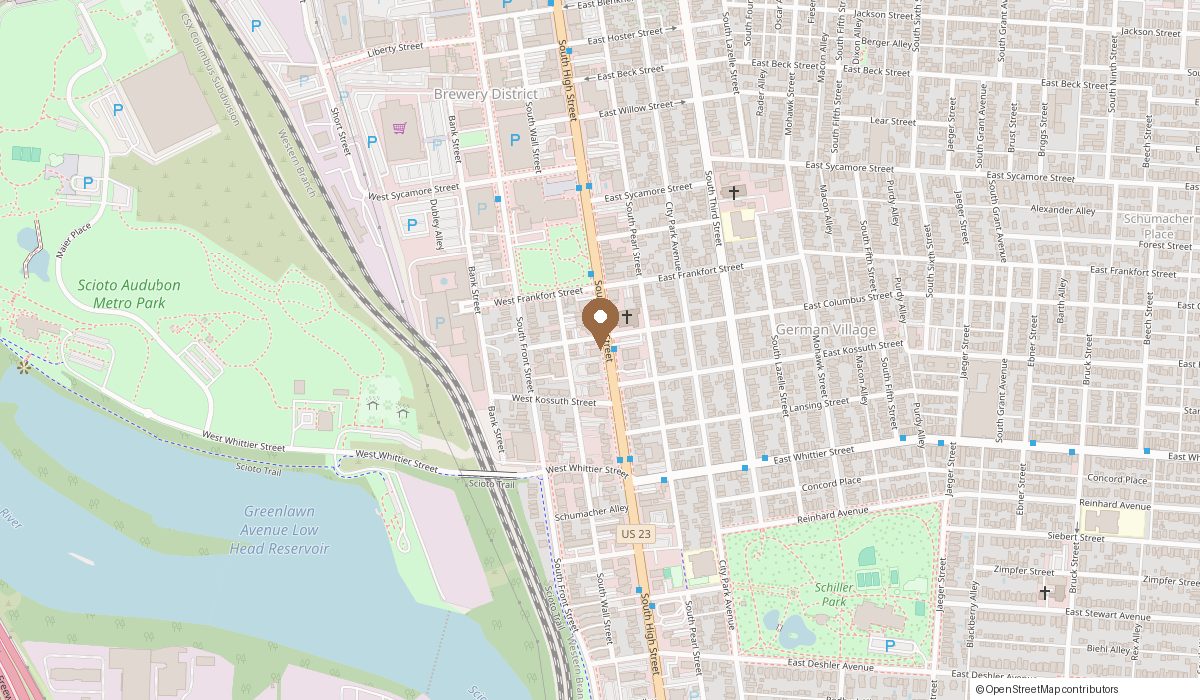 Map: 785 S High Street Suite #5, inside Salon Loft, Columbus, OH 43206