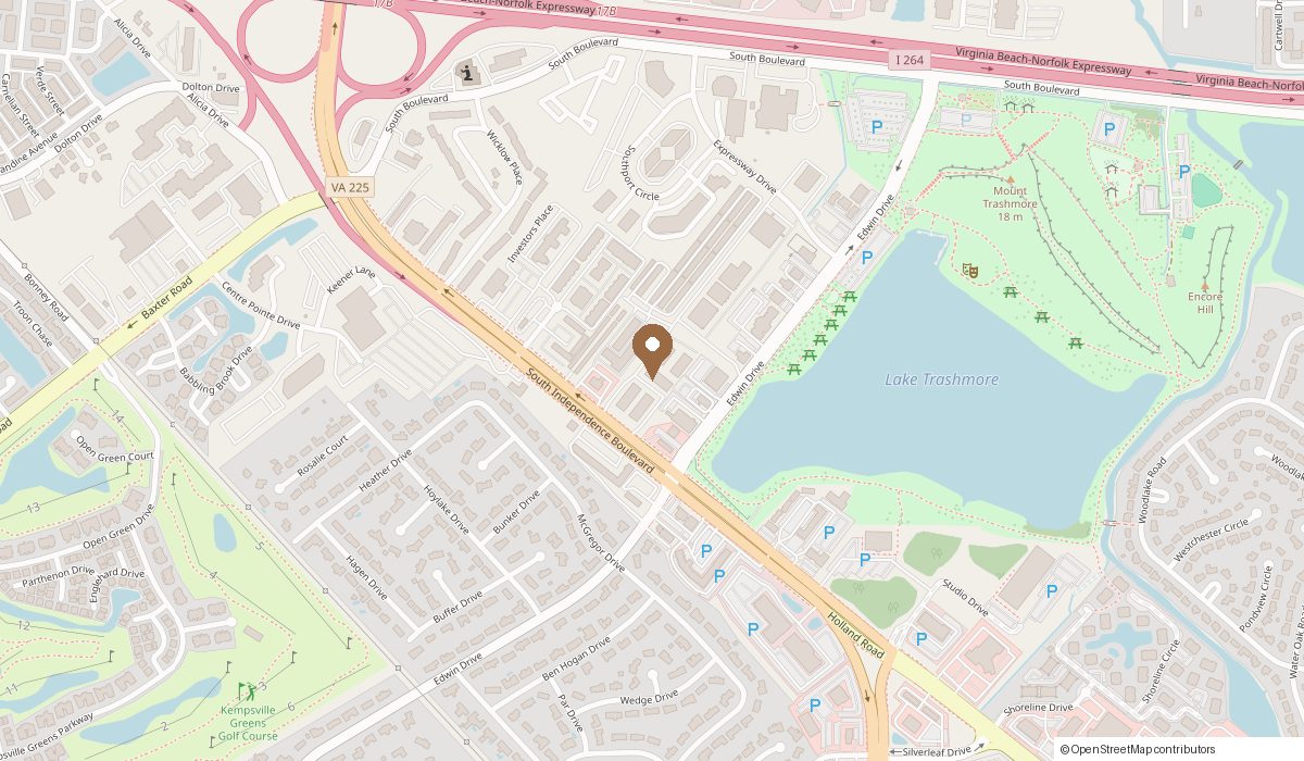 Map: 4510 Holland Office Park Suite 507, Virginia Beach, VA 23452
