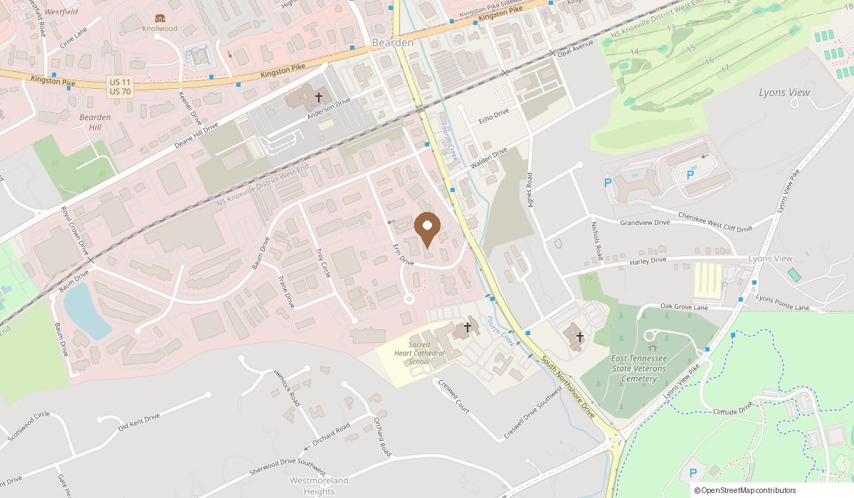 Map: 408 Erin Dr Suite 4&5, Knoxville, TN 37919