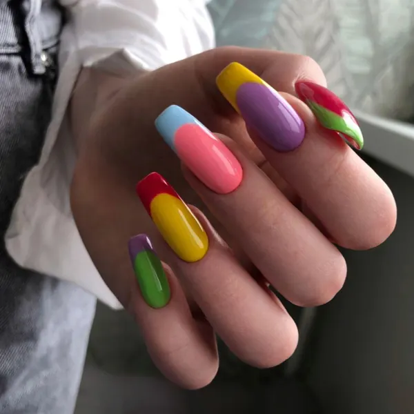 rainbow nails