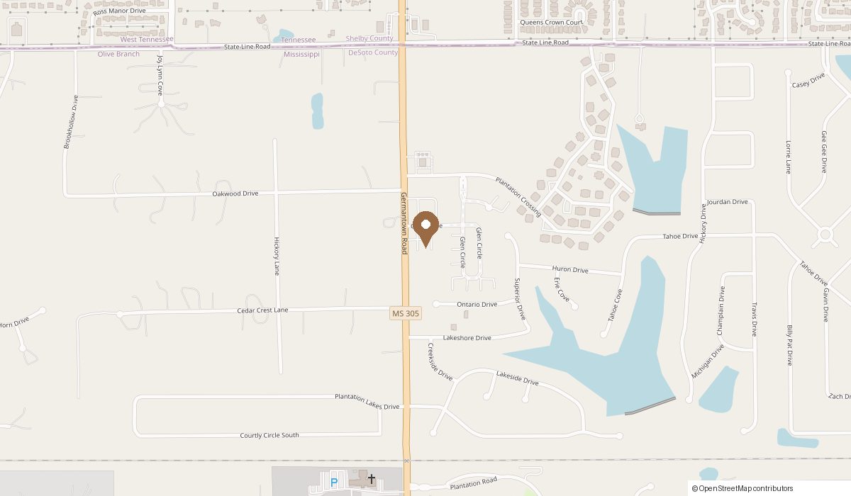 Map: 8880 Germantown Road suite 1, Olive Branch, MS 38654