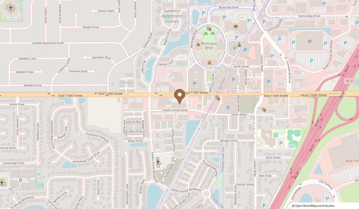 Map: 8395 E 116th St Suite 133, Fishers, IN 46038