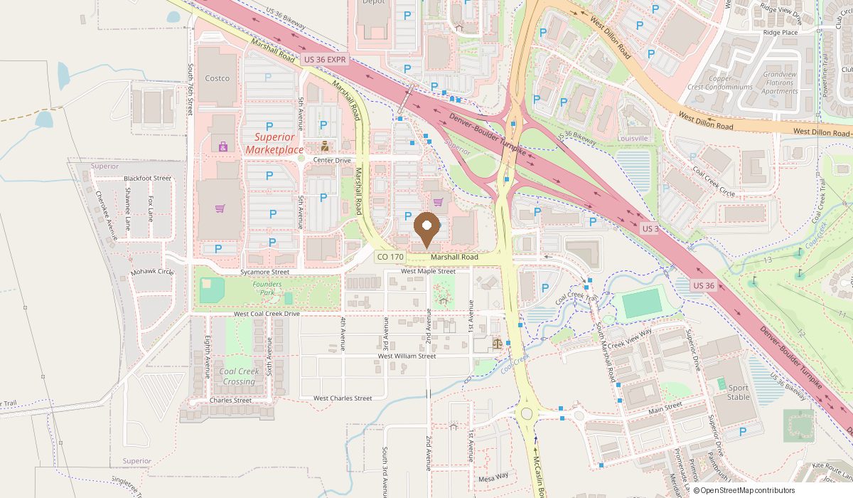 Map: 300 center Dr Unit A Image Studios Ember & Mane suite 119, Superior, CO 80027