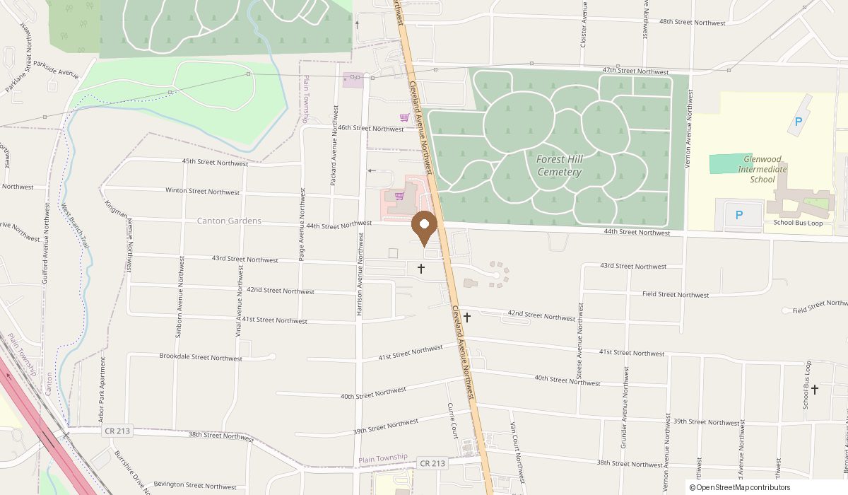 Map: Designer Studios 4333 Cleveland Ave NW, Canton, OH 44709