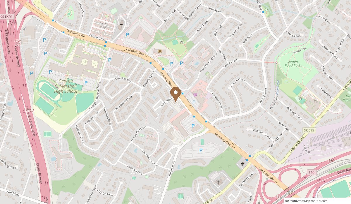 Map: 7531 Leesburg Pike Suite 401, Falls Church, VA 22043