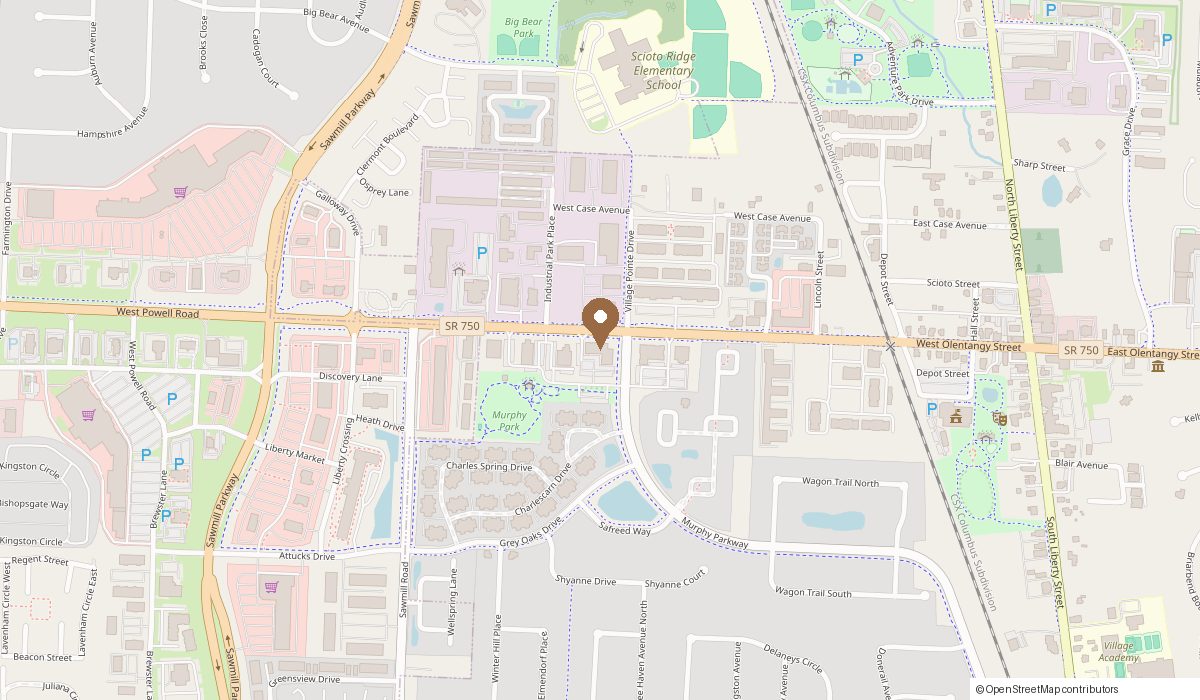 Map: 347 W Olentangy St, Powell, OH 43065