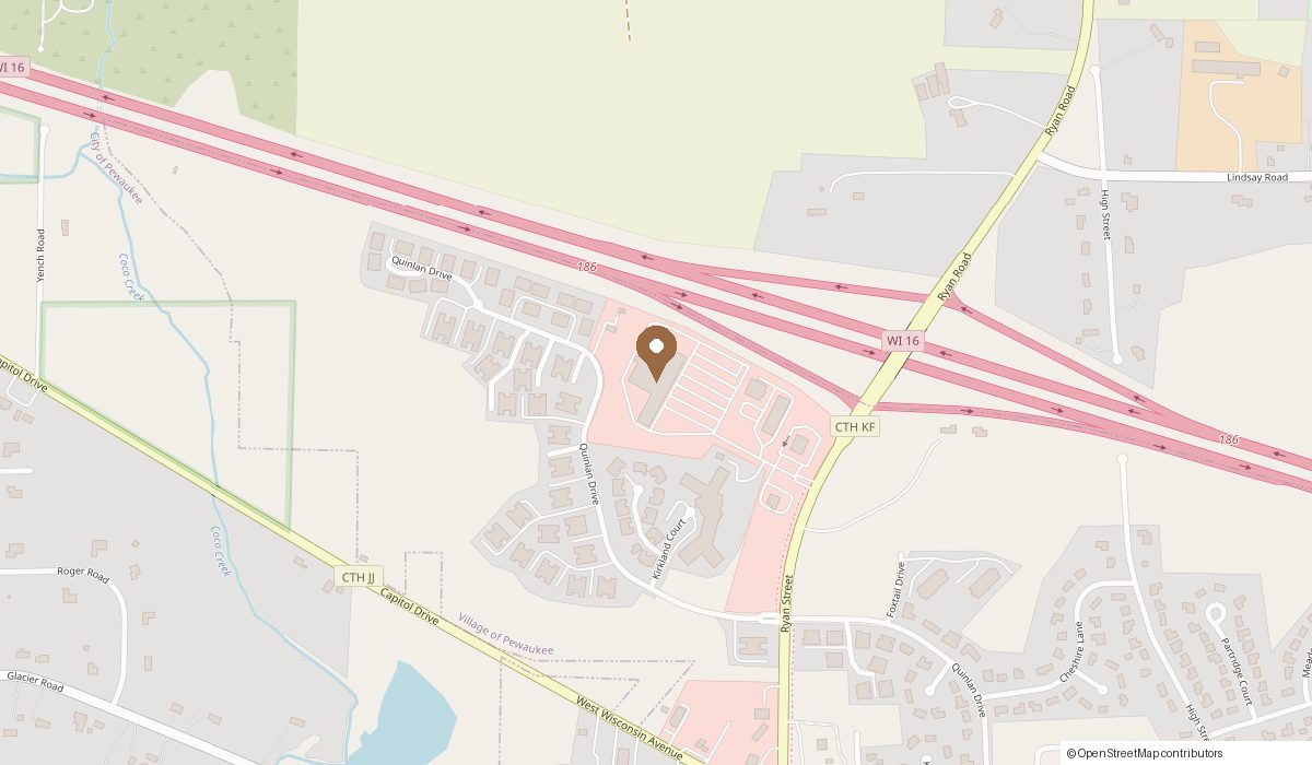 Map: 601 Ryan Street suite 301, Pewaukee, WI 53072
