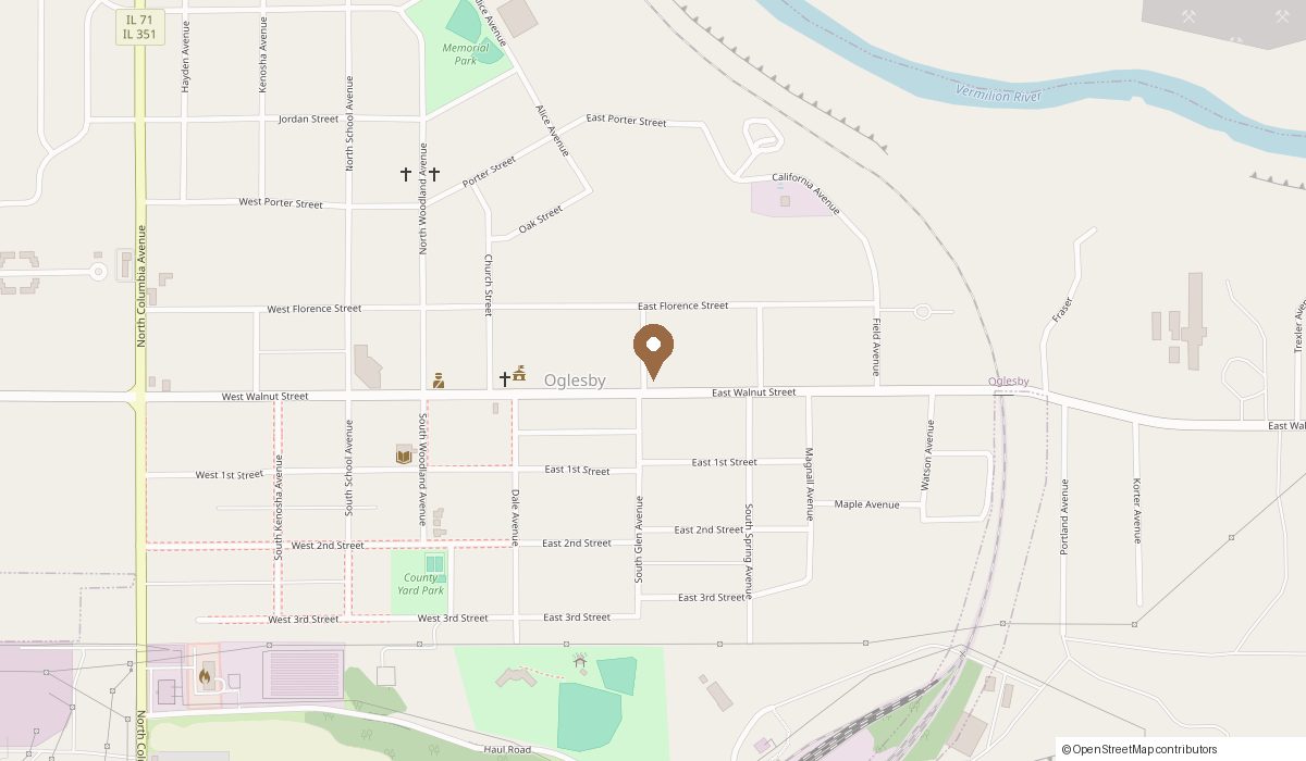 Map: 202 E Walnut St, Oglesby, IL 61348