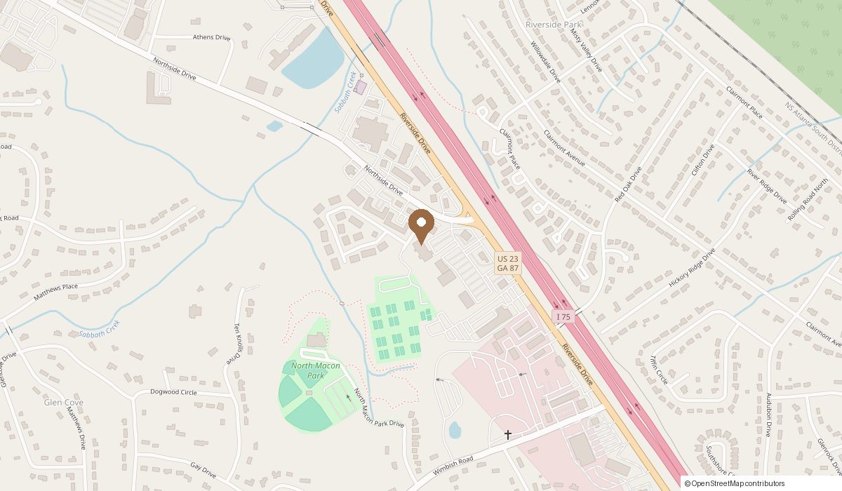 Map: 3096 Riverside Dr G, Macon, GA 31210