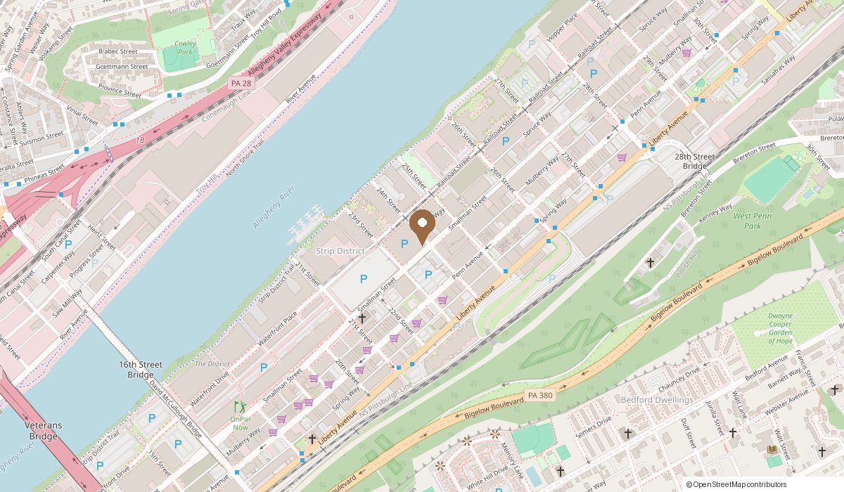 Map: 2343 Smallman St Suite 2B, Pittsburgh, PA 15222