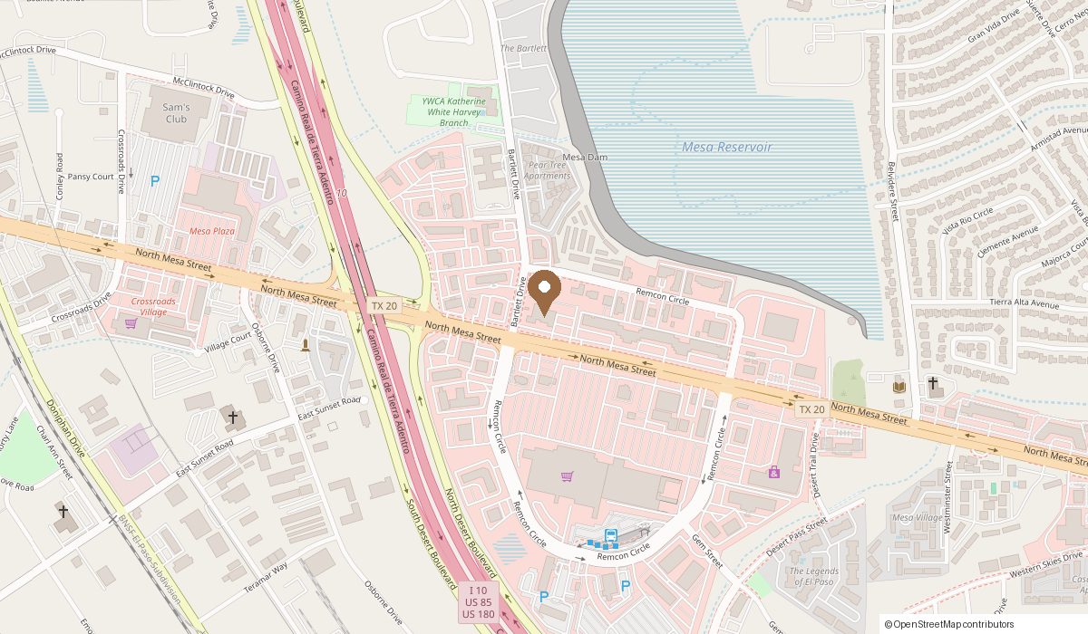 Map: 7598 N Mesa St Suite B5, El Paso, TX 79912