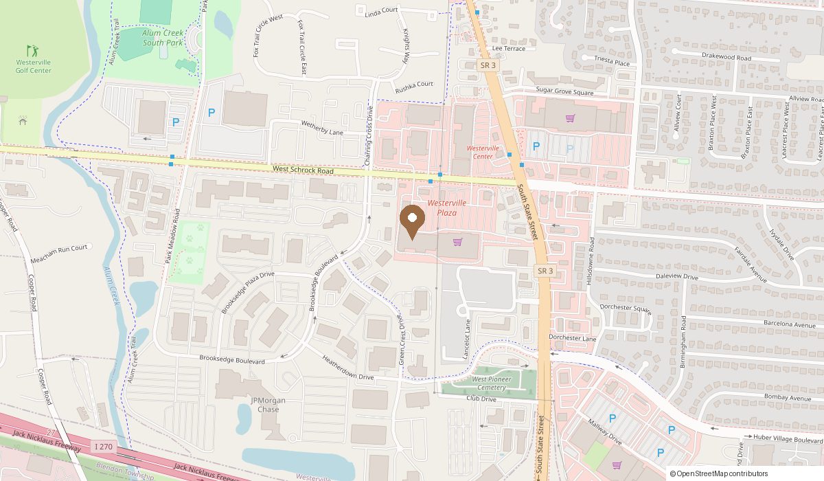 Map: 89 Westerville Plaza Studio #29, Westerville, OH 43081
