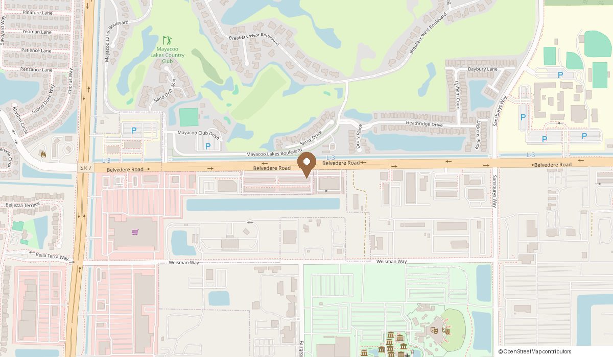 Map: 9200 Belvedere Road 106, Royal Palm, FL 33411