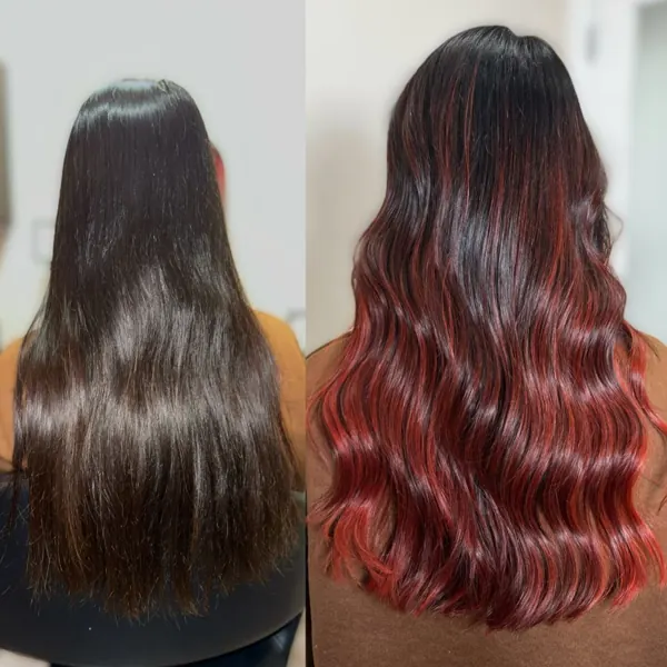 Hair work by Luna & Luxe Salon
