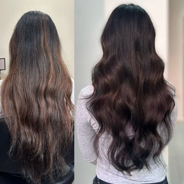 Hair work by Luna & Luxe Salon