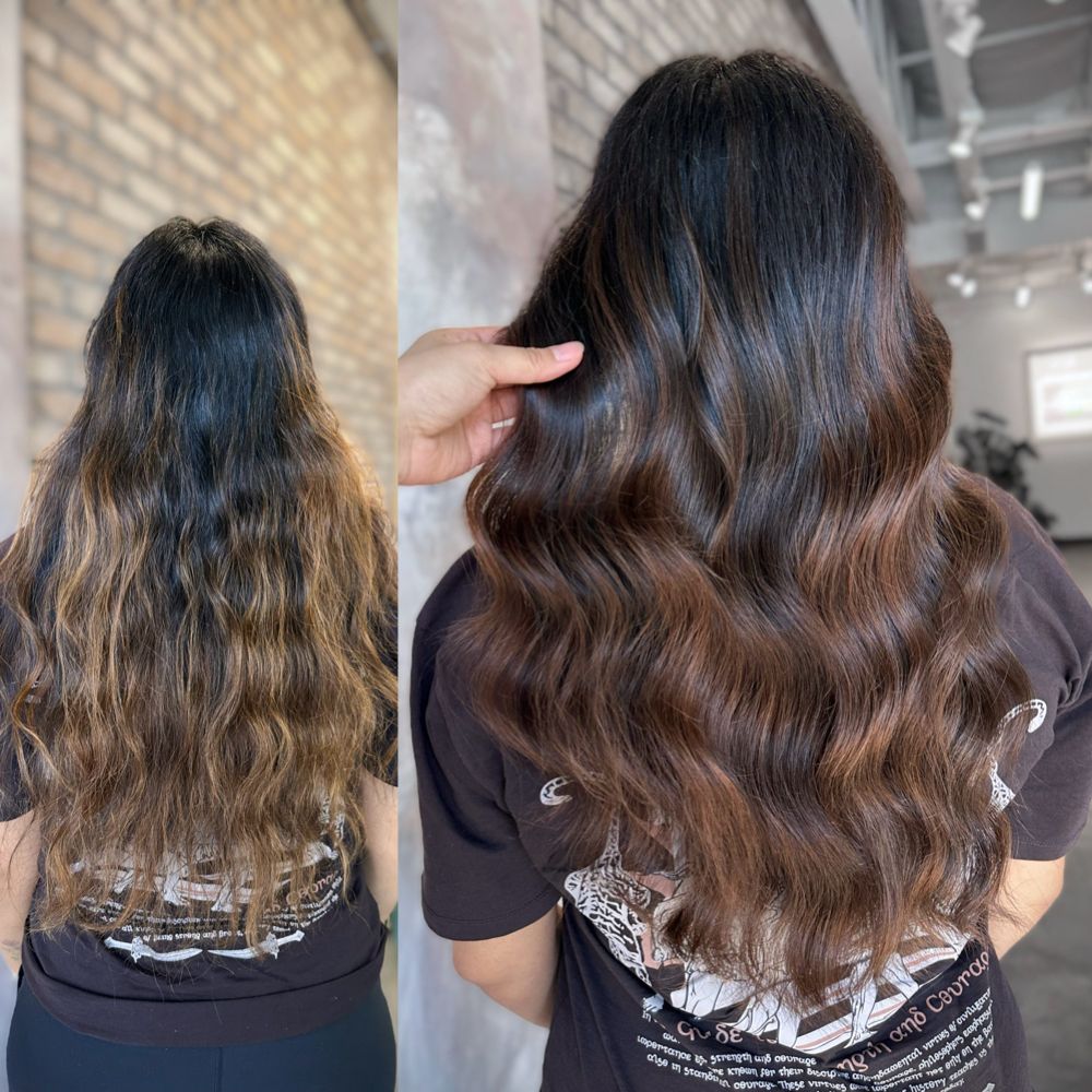 Hair work by Luna & Luxe Salon