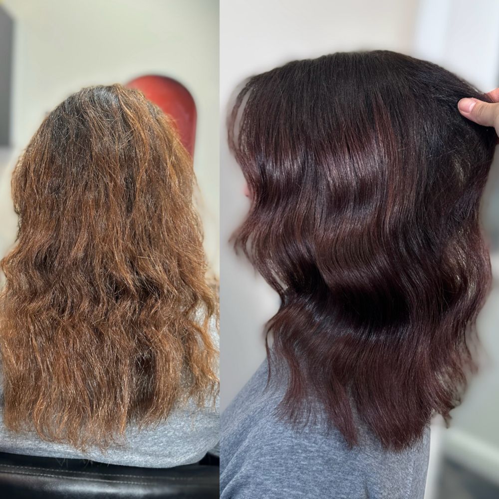 Hair work by Luna & Luxe Salon