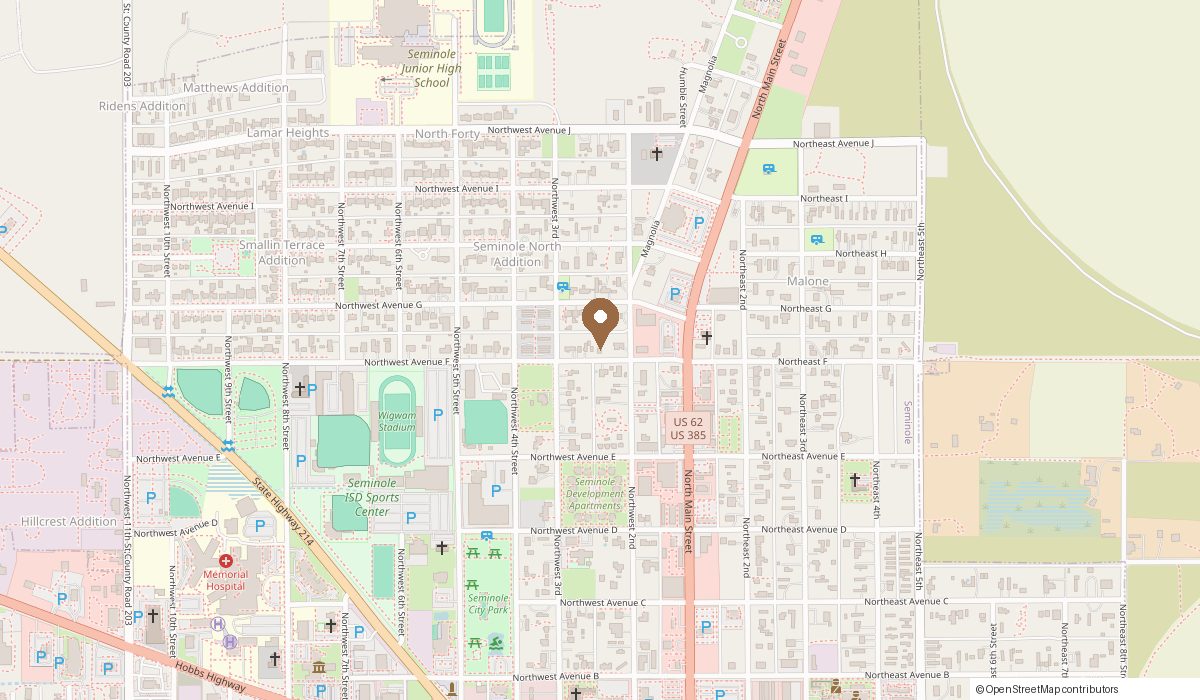 Map: 206 Nw Ave F suite 5, Seminole, TX 79360