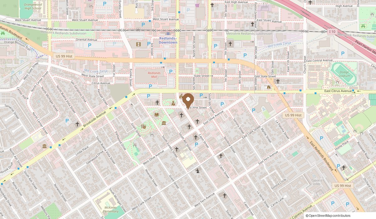 Map: 10 E Vine St Suite 222, Redlands, CA 92373
