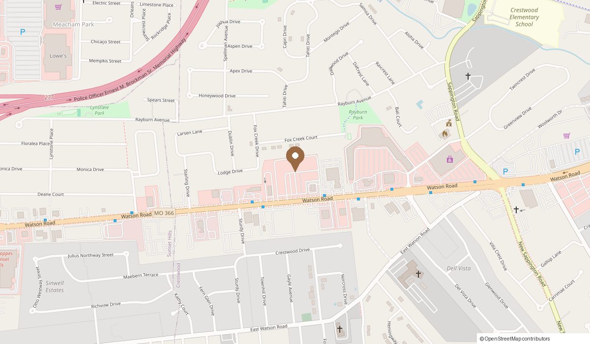 Map: 9901 Watson Rd Suite 101, Saint Louis, MO 63126