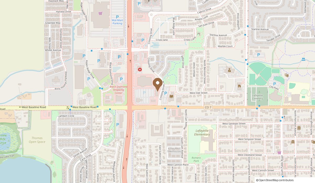 Map: 385 Crossing Dr Suite 10, Lafayette, CO 80026