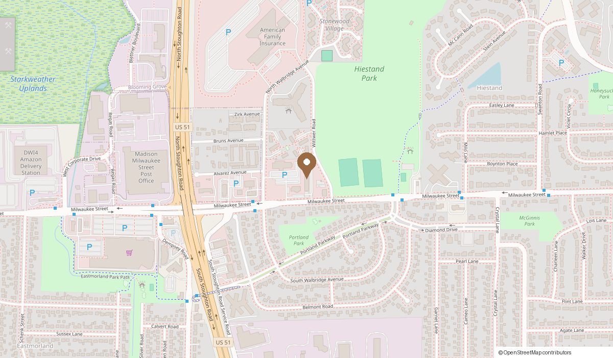Map: 4222 Milwaukee St Suite 8, Madison, WI 53718
