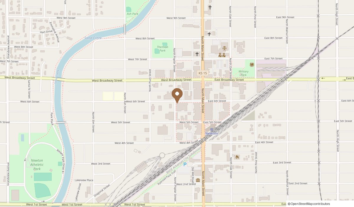 Map: 133 W 6th st, newton, KS 67114