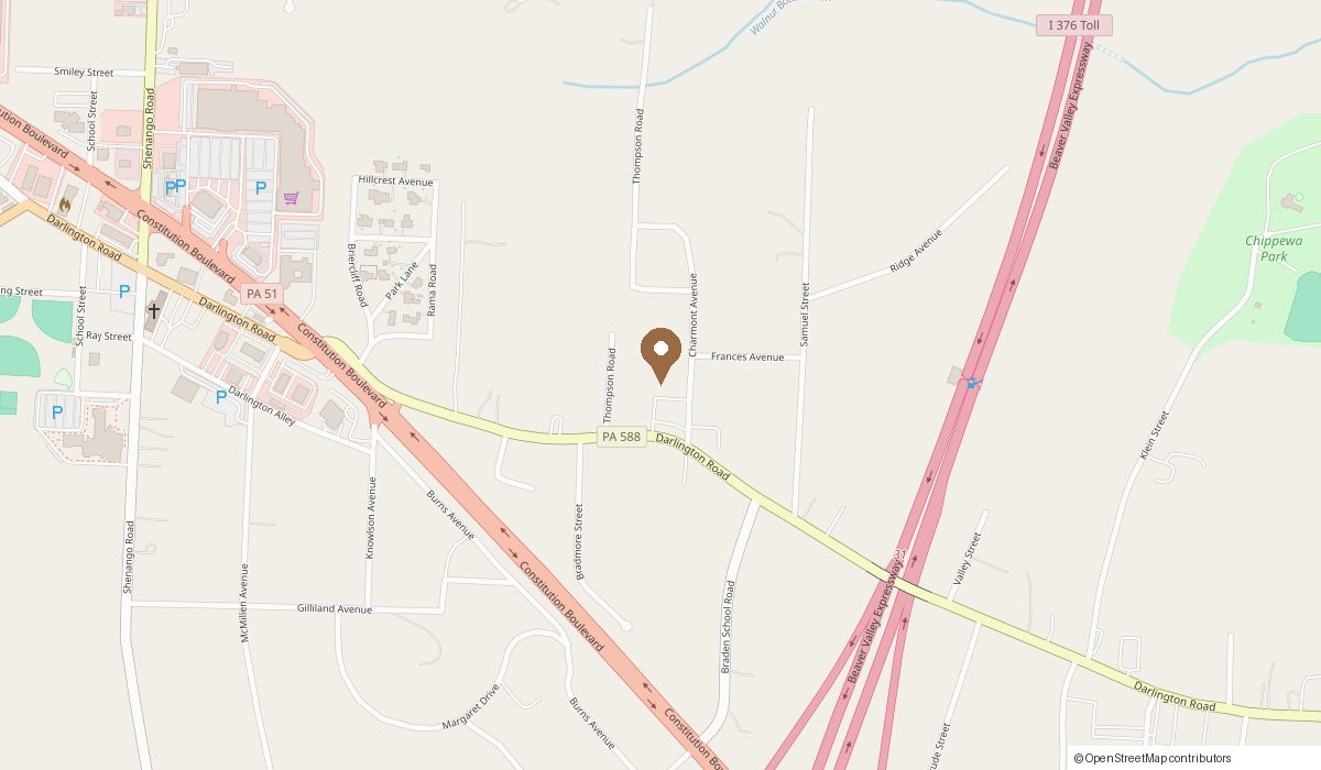 Map: 2400 Darlington Rd, Beaver Falls, PA 15010