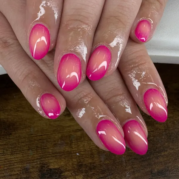 pink chrome nails