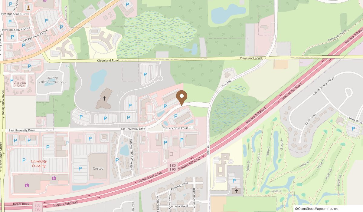 Map: 1238 East University Drive Suite 11, Granger, IN 46530