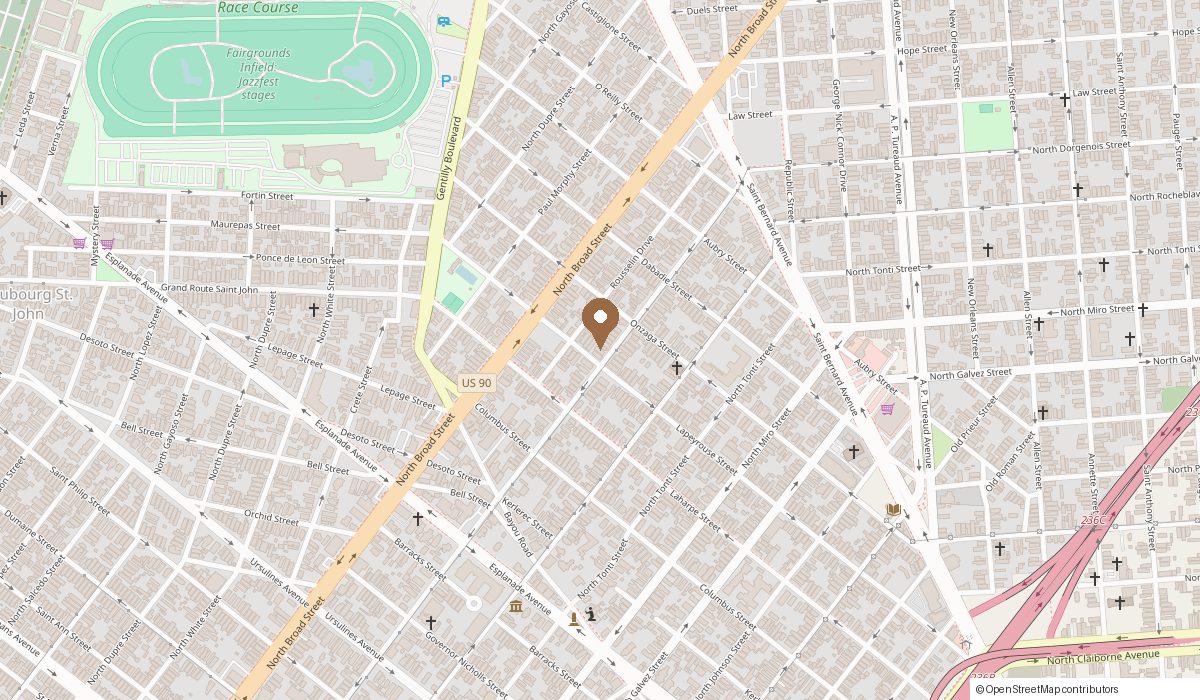Map: 1605 N Dorgenois, New Orleans, LA 70119