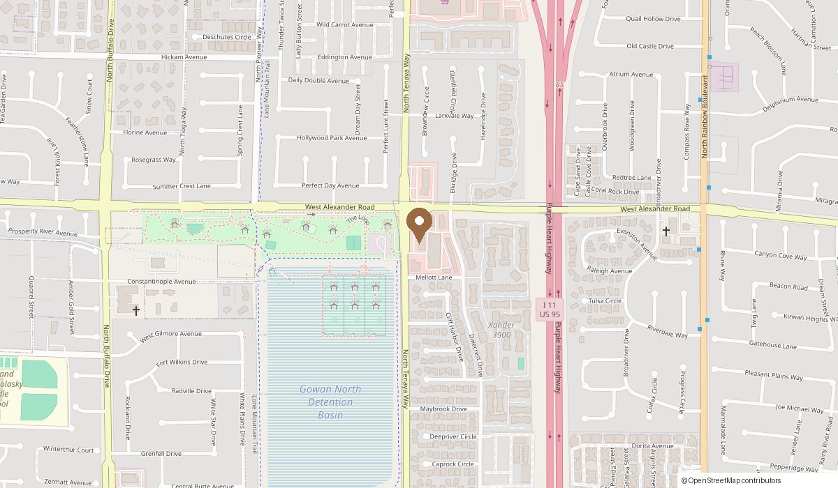 Map: 3950 N Tenaya Way Studio 120, Las Vegas, NV 89129