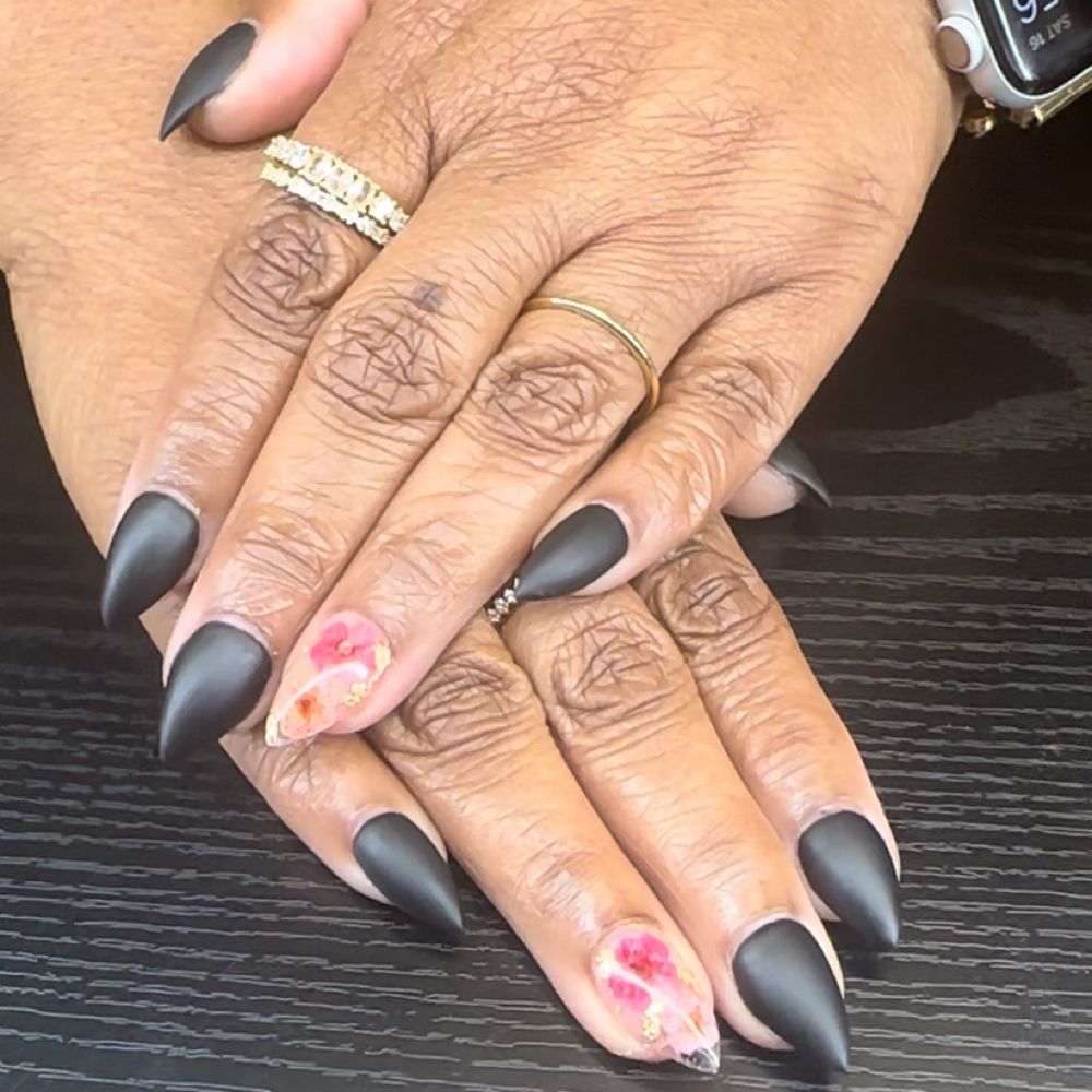 Nail work by Sparkling Tips Studio