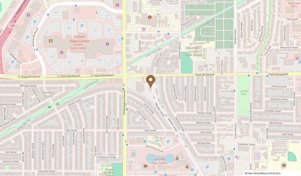 Map: 1555 Webster St Suite D, Fairfield, CA 94534