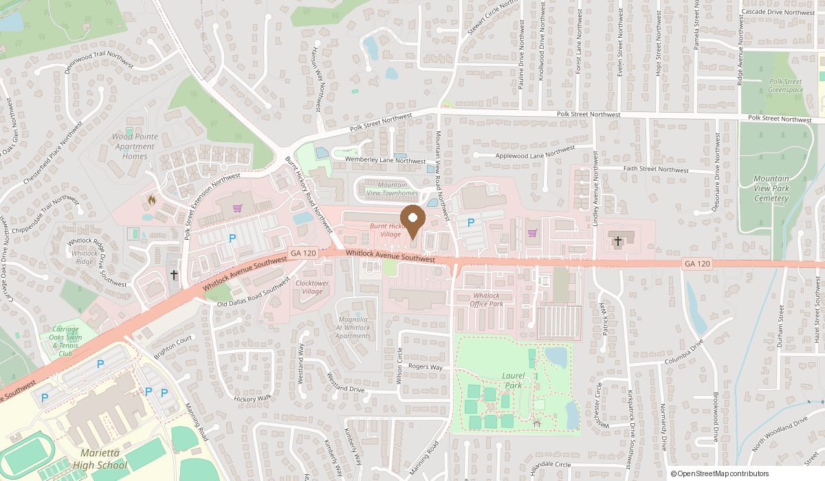 Map: 800 Whitlock Avenue Southwest, Marietta, GA 30064