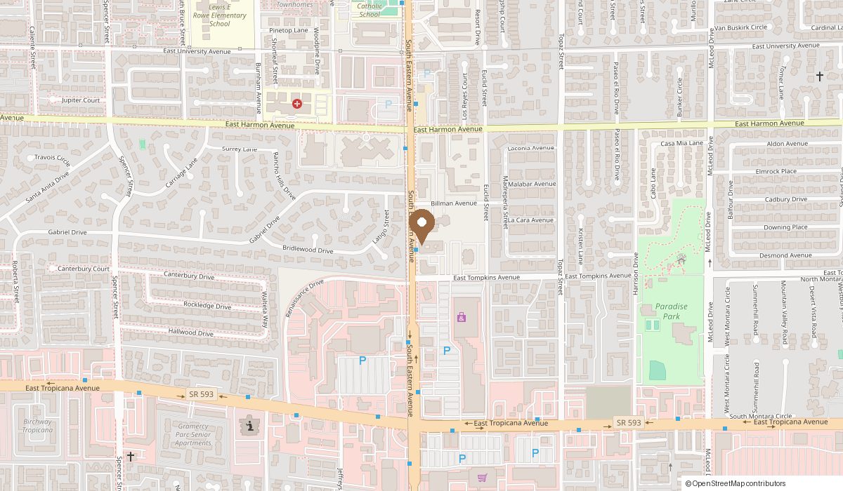 Map: 4660 South Eastern Avenue, Las Vegas, NV 89119