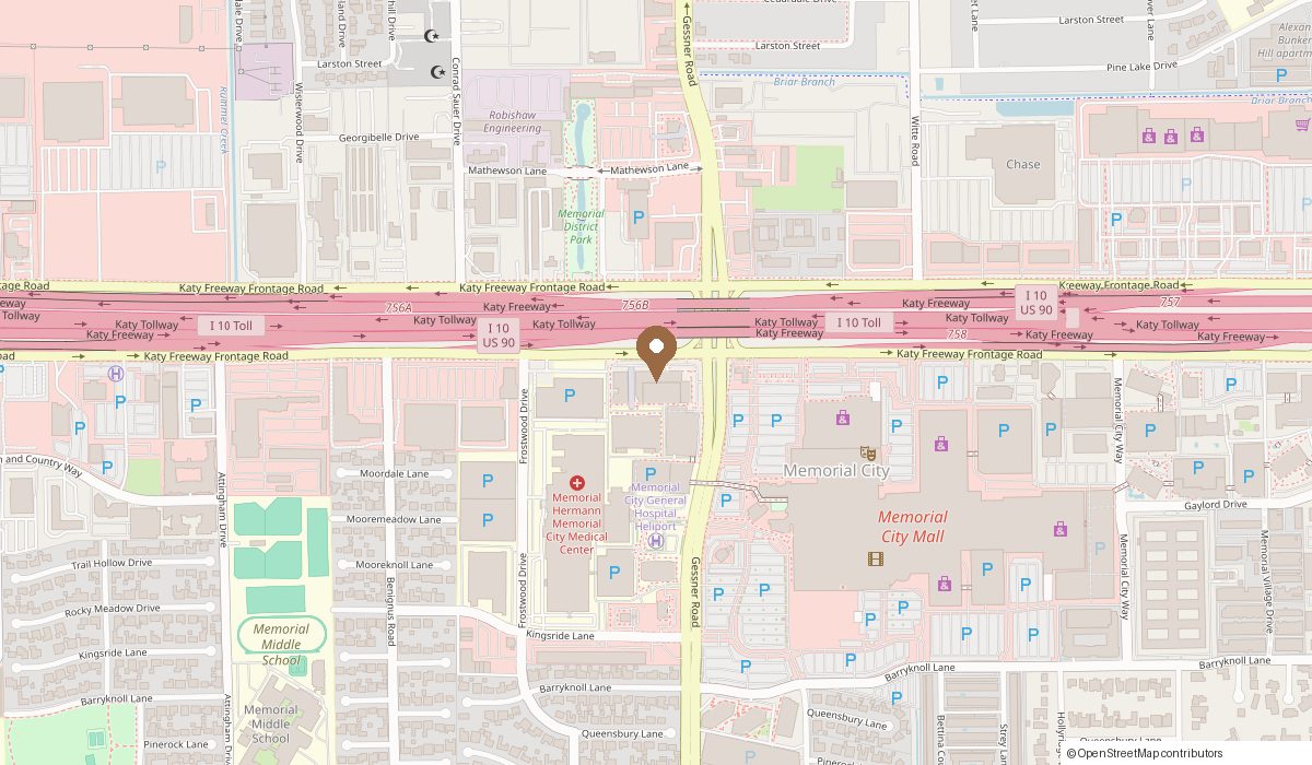 Map: 947 Gessner Rd B275 suite 212, Houston, TX 77024