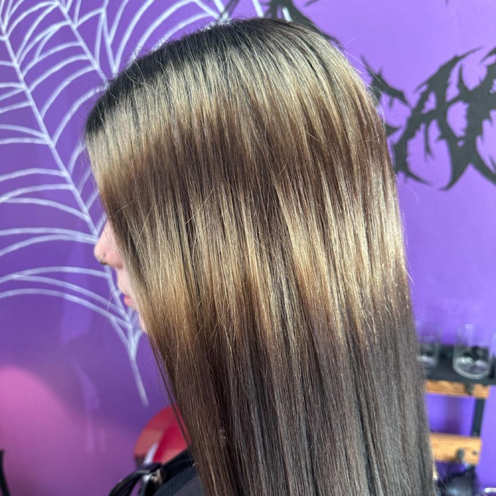Hair work by Widow’s Peak Salon