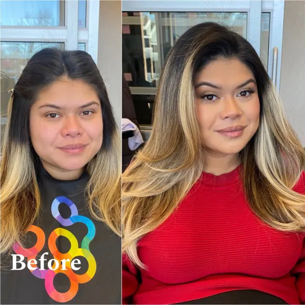 Hair work by X Beauty Studio