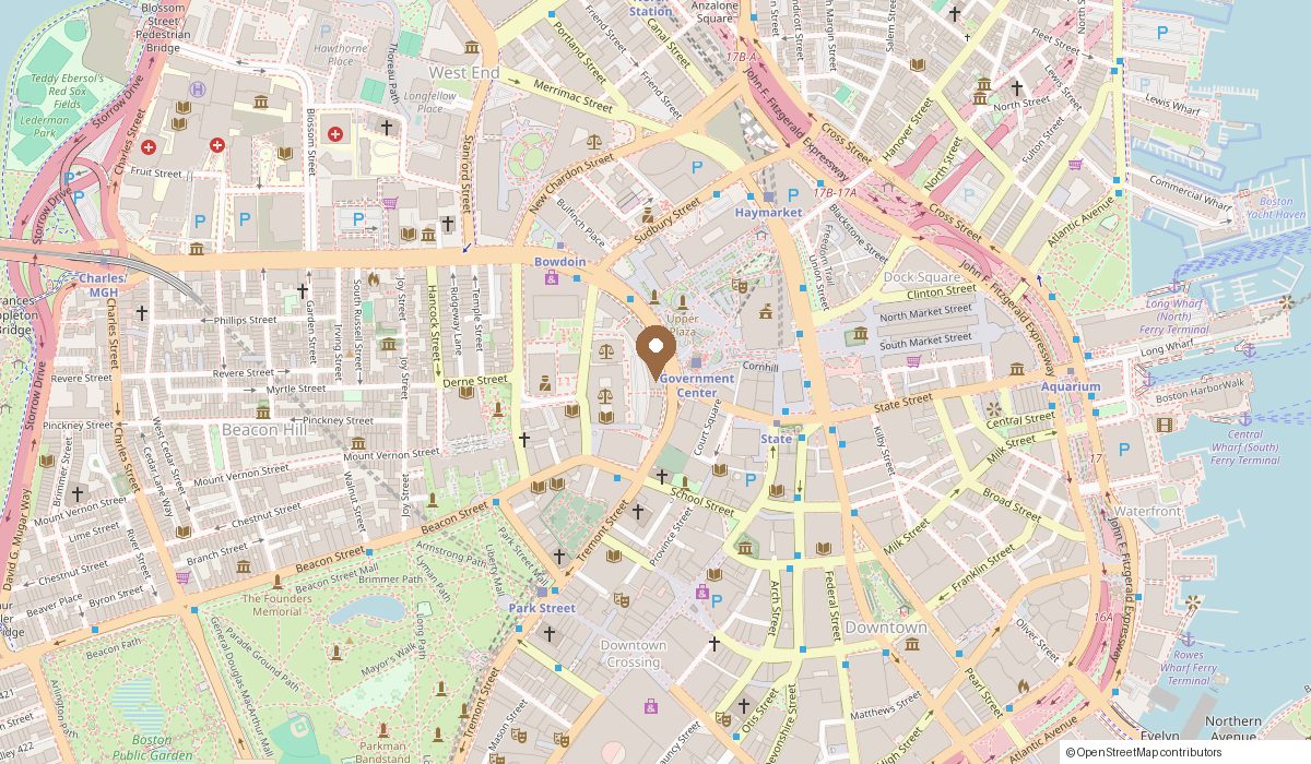 Map: 3 Center Plz Studio 7, Boston, MA 02108